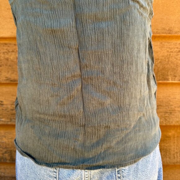 Azoe Sage Green Adjustable Camisole Loose Fit Tank Top Size S - Picture 8 of 8